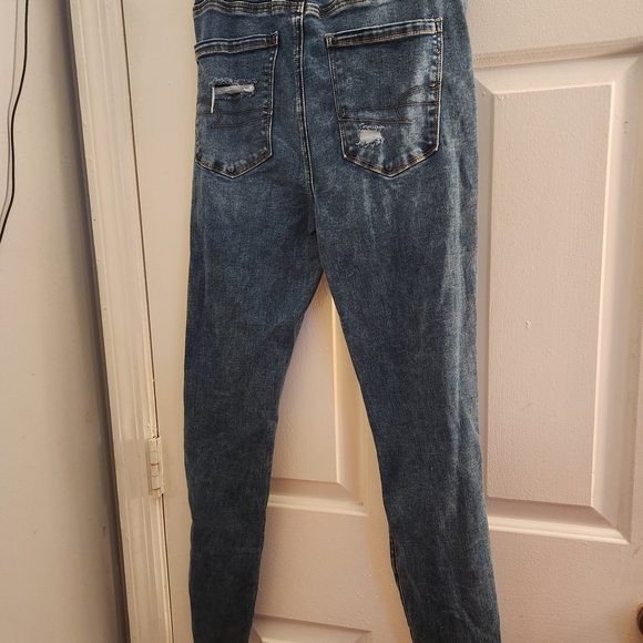 American Eagle Outfitters Distressed Blue Skinny Jeans - Picture 3 of 3